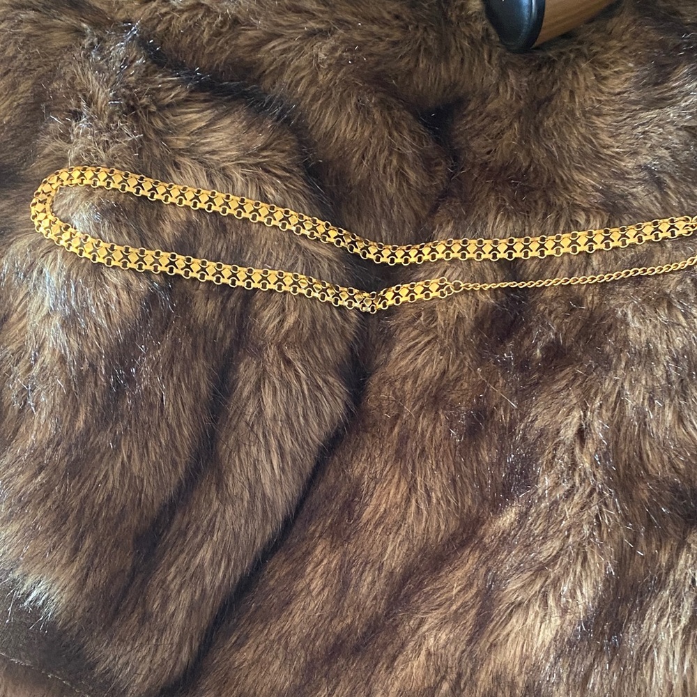 Gold and Black Chain Necklace
